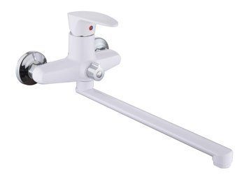 Смеситель "VEGA PL" ванна L350 белый с/акс SLHO0752WH
