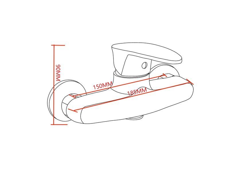 Змішувач "VEGA PL" душ хром з/акс SLHO0751CR